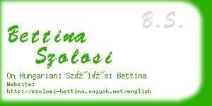 bettina szolosi business card